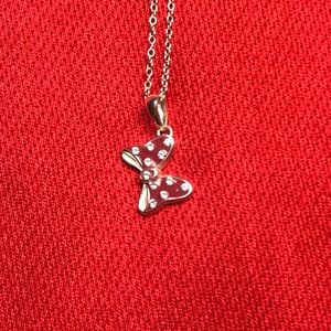 Minnie Mouse bow necklace